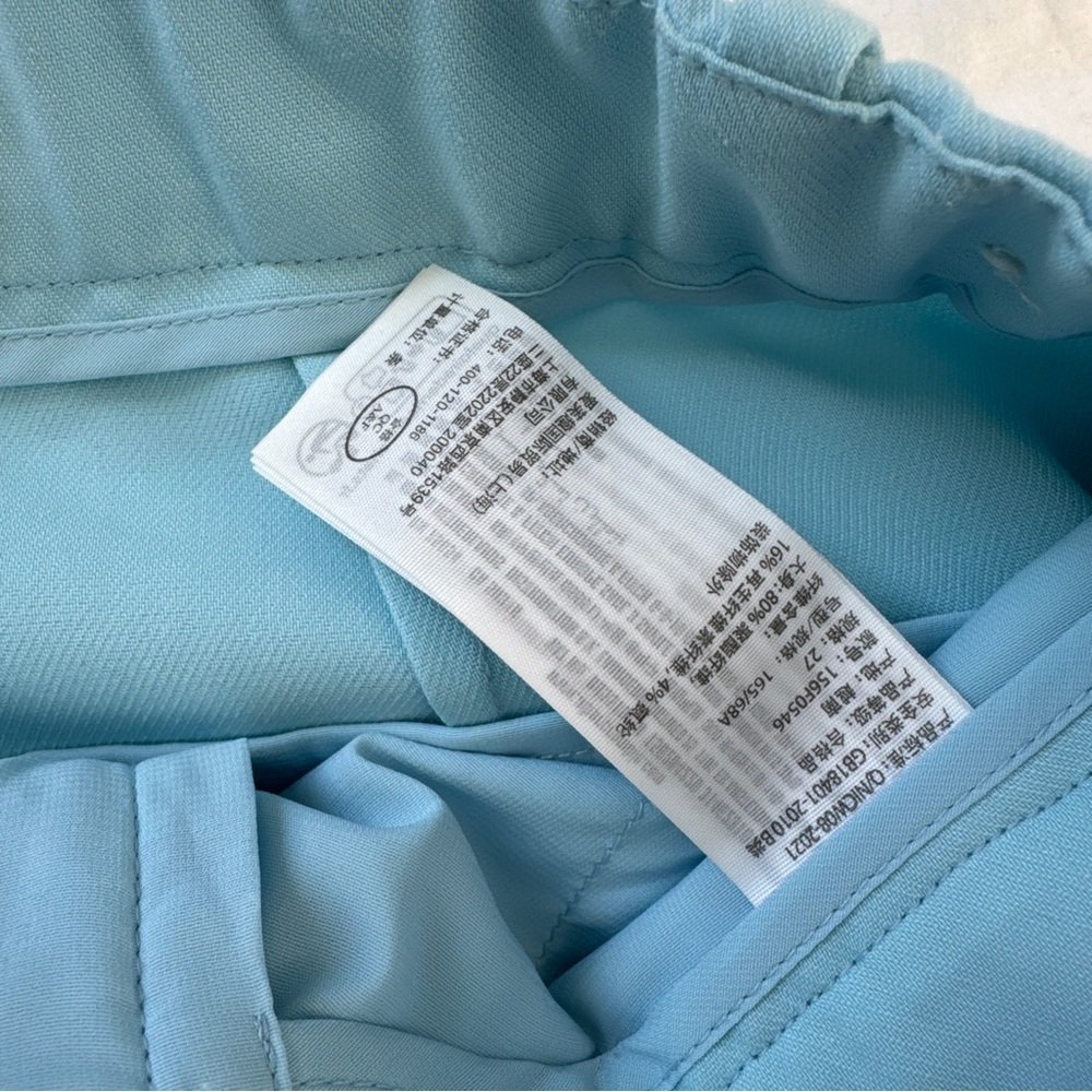 Abercrombie & Fitch Sloan Tailored Wide Leg Pant in Light Blue - Picture 9 of 10
